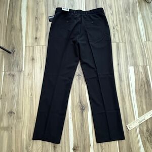 Distinctive Collections Mens Black‎ Elastic Waistband Dress Pants Size 36x32